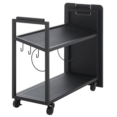 SEI Furniture - Sidekick Sport Equipment Rolling Rack - Transitional Design, White Metal and Wood - Ideal for Bedroom, Living Room (HZ0121) - color: White