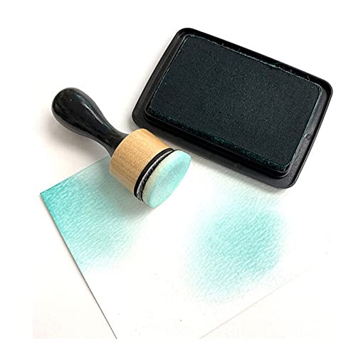Ink Paints Mixing Blending Tool Mini Round Foam Refills, for Scrapbooking Craft, Control of Ink Placement, No More Inky Fingers Ink Blending Tool with Spare Pads for Rubber Stamping & Scrapbooking - color: 2 Handle + 24 Foam Refills