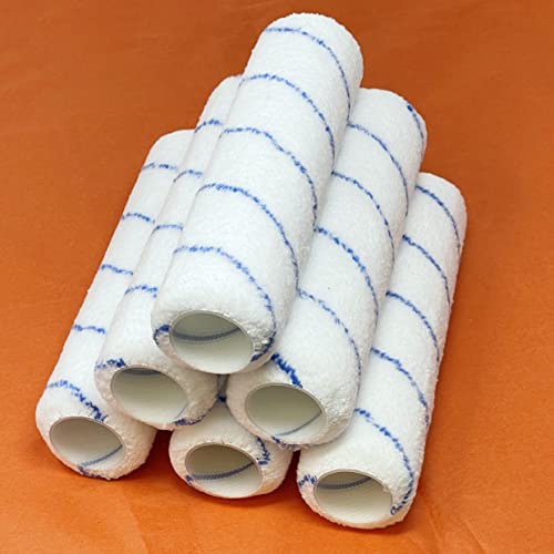 Allgala Paint Rollers 9 inch 3/8 Nap 6 Pack Shedless Lint Free Microfiber Paint Roller Covers for Paint Roller Kit House Painting Project - size: 9" Microfiber (Pack of 6)