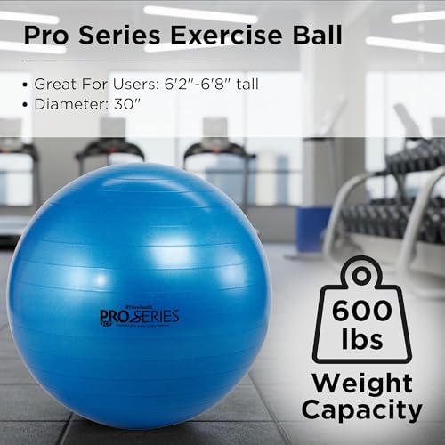 THERABAND Exercise and Stability Ball for Improved Posture, Balance, Core Fitness, Coordination and Rehab - color: Blue | 30 Inches