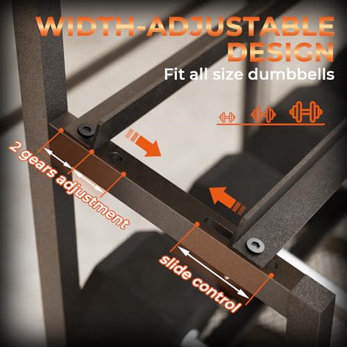 Dumbbell Rack Weight Stand - Adjustable Weight Rack for Dumbbells, Home Gym Storage Rack for Yoga Mat Foam Roller Kettlebells, Workout Equipment Storage Organizer With Wheels