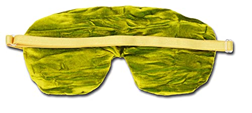 Handmade Opulence Yoga Eye Pillow - Weighted Flaxseed Fill, Unscented, Satin & Velvet, Adjustable Strap - Ideal for Meditation & Restful Sleep - Lime - TEMF-LM - color: Lime