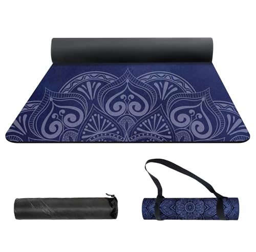 nuveti Yoga Mat Print Extra Thick TPE Non Slip Fitness Exercise Mat with Carrying Bag,72"x24" Extra Thick 6MM Exercise & Workout Mat for Yoga, Pilates Fitness and Floor Exercises - color: ManTuoLuo6