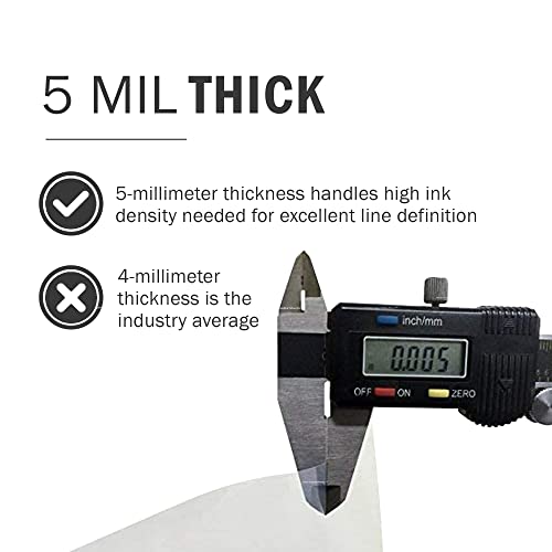 Screen Print Direct® Waterproof Inkjet Film Sheets (8.5 x 14" - 400 Sheets) | Transparency Film for Silk Screen Printing, Inkjet Film Sheets for Screen Printers (8.5" x 14" - 400 Sheets) - size: 8.5 x14 - 400 sheets