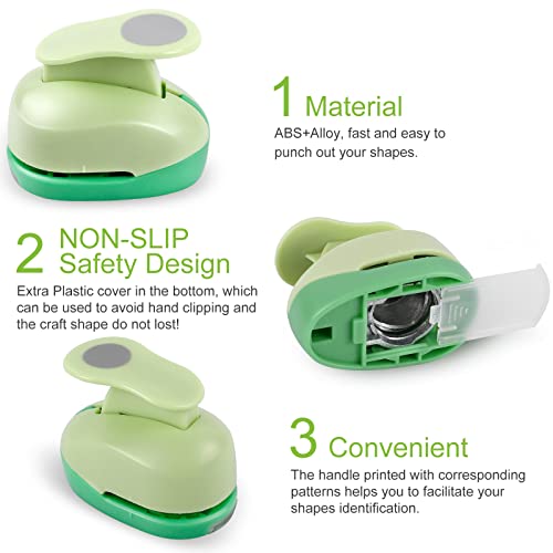 UCEC 1 Inch Circle Punch, Circle Hole Punch, Paper Punch, Paper Punches Craft Handmade Paper Punch for Crafting Scrapbooking Cards Arts Fun Projects - color: Circle, size: 1 Inch
