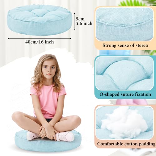Juexica 8 Pack Floor Cushions for Kid 3.5",Morandi,Round - color: Morandi, style: Round