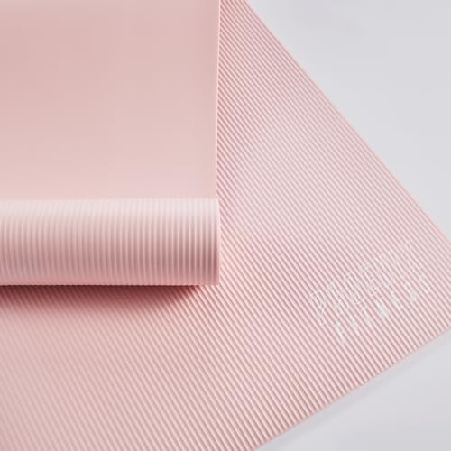 Phoenix Fitness NBR Yoga Mat - 15mm Extra Thick Exercise Mat with Carry Strap - Non Slip Yoga Mat for HIIT, Exercise & Pilates for Men and Women - Black or Pink - color: Pink
