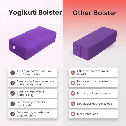 Rectangular Cotton Yoga Bolster, Yoga Pillow, Yoga Cushion, Yin yoga Bolster, Iyengar yoga bolster - color: Purple
