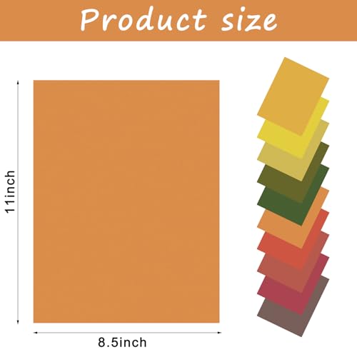 Whaline 150 Sheets 8.5 x 11 Inch Fall Cardstock Autumn Thick Paper 10 Assorted Colors Solid Core Craft Scrapbook Paper for Fall Thanksgiving DIY Maple Leaves Card Making School Office Supplies, 65lb - color: Fall