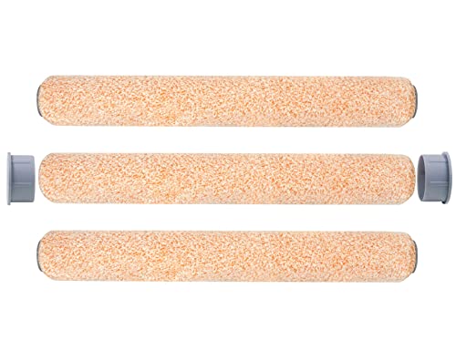 ROLLINGDOG 18 Inch Paint Roller Covers | 3/8" Nap 18" Microfiber Paint Roller Sleeves for Smooth and Semi-Smooth Surfaces, Ceiling, Wall, Floor, Decks Painting (3PC)