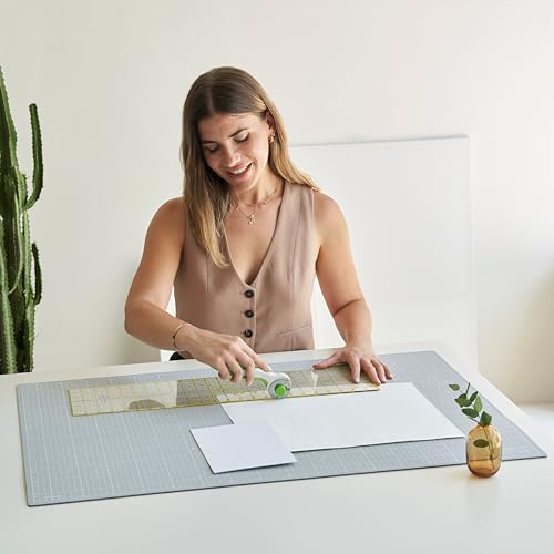 Elan Cutting Mat A1 Gray, Large Self Healing Cutting Mat 24 x 36 Inch, 5-Ply Craft Board Gray, Hobby Board for Crafts 24x36 Inch - style: 36 x 24"