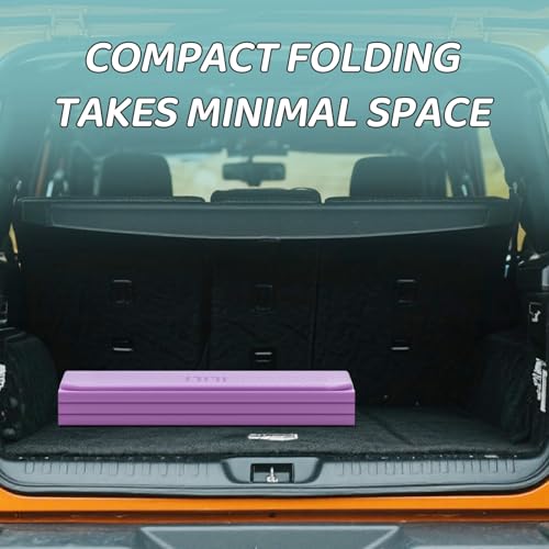 ILILI Foldable Yoga Mat 71 * 24 * 0.3 Inch - color: Violet