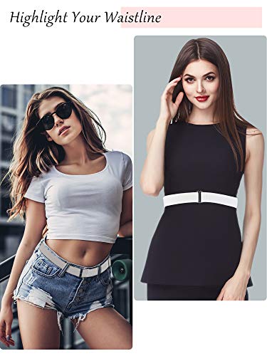 SATINIOR Invisible Stretch Belt Flat - color: Black White Grey Brown