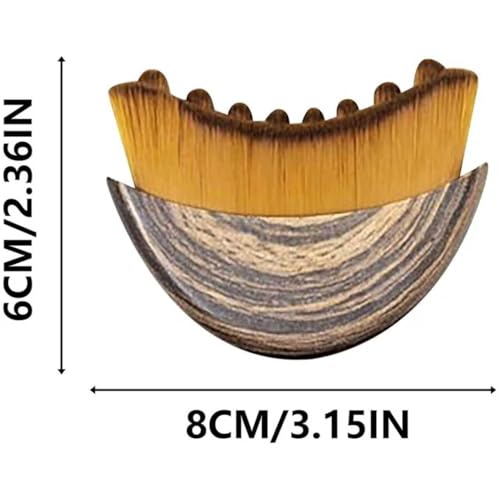 Lymphatic Contour Face Brush Lymphatic Drainage Massager Double Chin Reducer Lymphatic Drainage Brush for Face Ergonomically Designed to Fit The Skin Precisely and Relieve Fatigue - color: Brown