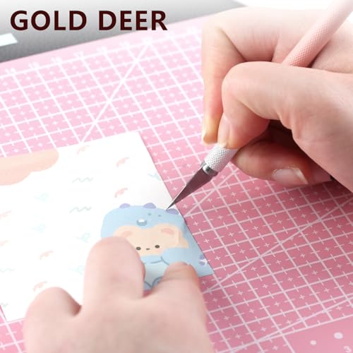 Exacto Knife for Crafting Precision Carving Hobby Knife Kit | A4 Self Healing Cutting Craft Mat 20 CM Steel Ruler 30 PCS #11 Hobby Blades for DIY, Art, Cutting, Carving, Scrapbooking