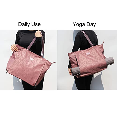 ESVAN Yoga Mat Bag Yoga Tote Carrier Shoulder Bag Carryall Tote for Office,Yoga,Pilates,Travel,Beach and Gym - color: B