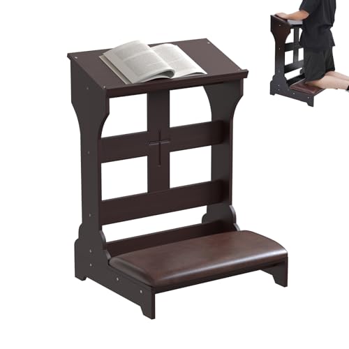 Prayer Bench Kneeler, Wooden Prayer Kneeler for Home