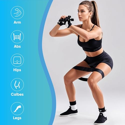 Resistance Bands Set for Men and Women, Pack of 5 Different Levels Elastic Band for Home Gym Long Exercise Workout โ Great Fitness Equipment for Training - color: Assorted