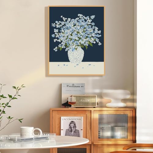 Flower Diamond Art Kits for Adults Cute Diamond Painting Kit for Beginner | Vintage Vase 5D DIY Funny Diamond Dots Full Drill Crafts for Gem Art Dot Art for Adults Home Wall Decor for Teens 12x16 in - color: DP04909