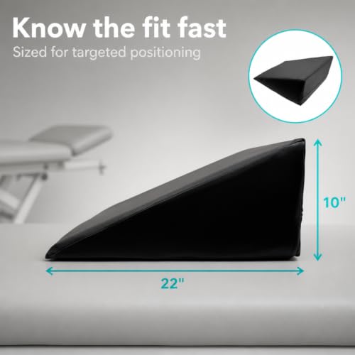 Physical Therapy/Massage Table Positioning Back Wedge 22" x 20" x 10" (Firm Wedge, Black) - color: Black, size: Firm Wedge