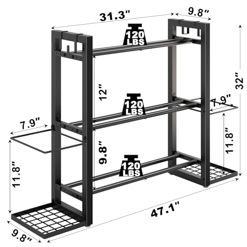 Adjustable Dumbbell Rack for Home Gym, Heavy-Duty Metal Stand