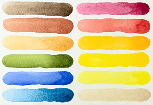 DANIEL SMITH Hand Poured Watercolor Half Pans Set with 12 Watercolor Pans, 12 Empty Pans, 1 Metal Palette (total 25 pieces) 285650107 - style: Set of 12 colors with metal case and 12 empty containers