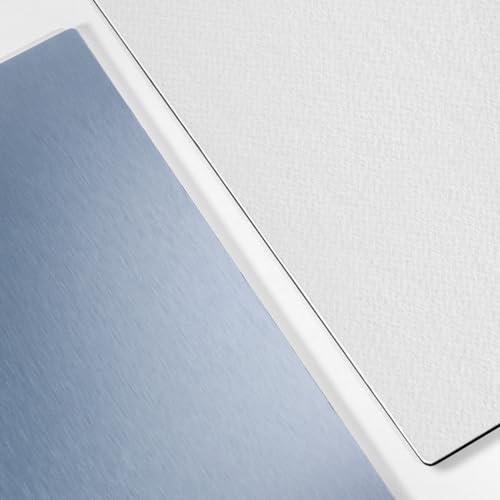 Legion Artist Panel, 1/8" Composite Brushed Aluminum with Stonehenge Aqua Coldpress Black, 100% Cotton, 140lb Paper, 6 x 6 inches for Wet Media - size: 6 x 6