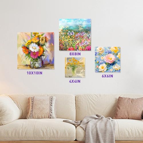 ESRICH 24Pack Canvas for Painting, 6pcs Each of 4x4, 6x6, 8x8, 10x10 Canvas Boards for Painting, Art Supplies of Blank Canvas for Adults&Kids, Pre-Primed Painting Canvas for Acrylic, Oil & Watercolor - size: 24 Pack(4x4 6x6 8x8 10x10)