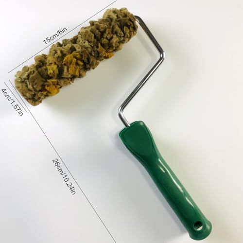 Natural Sea Sponge for Painting, 6" Texture Paint Decorative Roller | Natural Sea Sponge, Texture Paint Roller, Vivid Wall Texture, Ideal for DIY & Professional Decorative Ceiling & Wall Painting - style: XG-3880