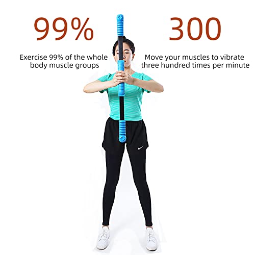 Elastic Fitness Stick Elastic Bar Body Exercise Bar Muscle Training for Exercise Tremor Stick Shoulder Rehabilitation Physical Therapy, Aerobics,Body Shaping Home Gym Yoga, Pilates - color: Blue