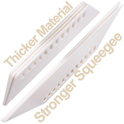 10 Inch Screen Printing Squeegee Bigger and Thicker Wallcovering Smoothing Scraper for Silk Screen Printing, Inkjet Transparency Film, Wallpaper, Paint, Spreading, Pack of 3