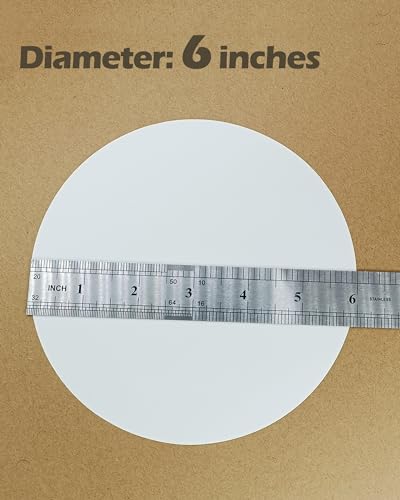 Ezyaid White Cardstock Thick Circles, Pre-Cut 6 inch, 72 Sheets | 92 lb/250 gsm cardstock, heavy weight, craft projects, classroom supplies, bulletin boards, paper cutouts