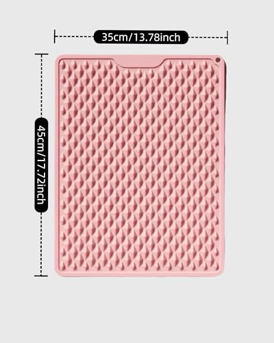 Acupressure Foot Massage Mat Dual-Sided Silicone Reflexology Pad for Plantar Fasciitis, Heel Pain & Fatigue Washable – Connectable Relief Pad for Standing Desk, Home, Office – Pink (M)