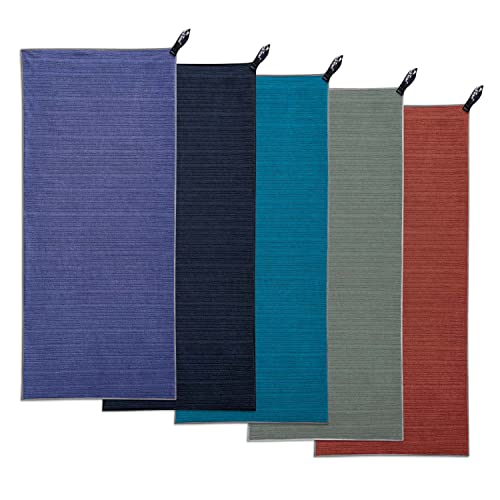 PackTowl Luxe Lightweight Microfiber Camping and Travel Towel, Midnight, Face - color: Midnight, size: Face - 10 x 14 Inch