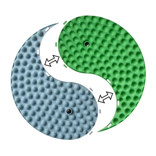 Foot Massager Mat, Yinyang Balance Tai chi Bagua Pattern with Magnetic Therapy, Acupressure Reflexology Mat for Daily Foot Relaxation and Pain Relief, Blue and Green - color: Blue and Green