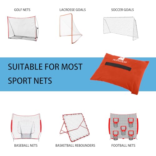 Sports Net Sandbags,All Sport Sandbags for Baseball Nets, Soccer Goals, Golf Nets, Football Nets, Hockey Nets,Weighted Anchor Bags - color: Orange-8 Pack