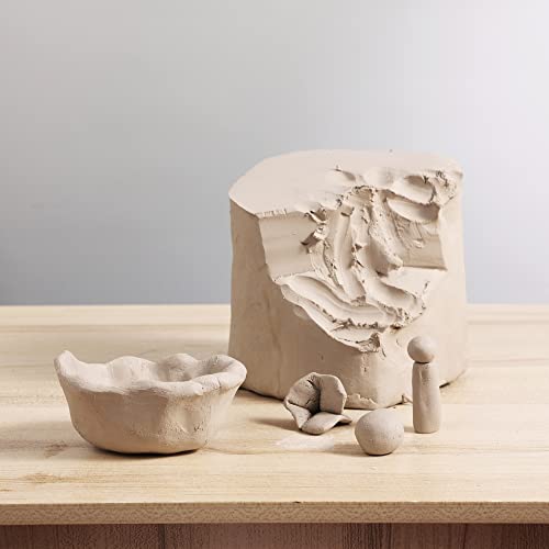 Deouss Mid High Fire White Stoneware Clay for Pottery;Mid Fire Cone 5-7;Ideal for Wheel Throwing,Hand Building,Sculpting;Great for All Skill Levels;Whiteware Clay- Pottery White;20 lbs - size: 20 lb