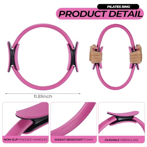 Seenelling 18 Pcs Pilates Ring and Ball Bulk Home Pilate Kit - color: Multicolor