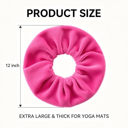 Yoga Mat Scrunchie - Holds Your Yoga Mat in Style - Durable & Elasticity Fabric - Fits All Standard Yoga Mats - color: Violet-red