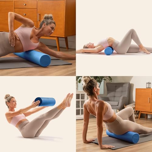 Sunny Health & Fitness 36" Blue High-Density Yoga Foam Roller | Muscle Relief, Physical Therapy, Post-Workout Recovery, Improved Flexibility, Home, Gym, Rehab Use, Full-Body Use - color: Blue, size: 36-Inch