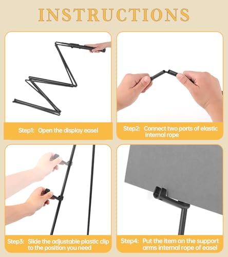 Display Easel Stand for Sign, Lightweight Tripod with Bag, Portable Adjustable Artist Easels for Outdoor Painting Canvas/Posters/Wedding, 1PC Black