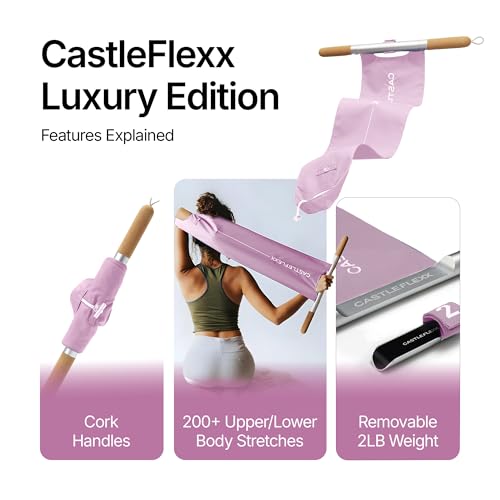 CastleFlexx Mobility and Full Body Strengthening Device - color: Pink, size: Standard 5'0 - 5'8
