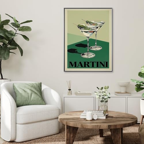 Martini Cocktail Diamond Art Kits for Adults,Diamond Painting Wall Decor | Diamond Art Kit for Beginners, 5D DIY Full Drill Diamond Painting Gem Art, Home Wall Art Gifts(12x16 inch) - color: DP03925