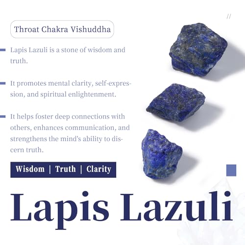 SUNYIK Natural Lapis Lazuli Tumbled Chips Stones with Throat Chakra Pillow | 0.5LB/230g Crushed Crystal Quartz Chips for 7 Chakra Healing Meditation Yoga Reiki Energy Balancing - color: Blue/Blue