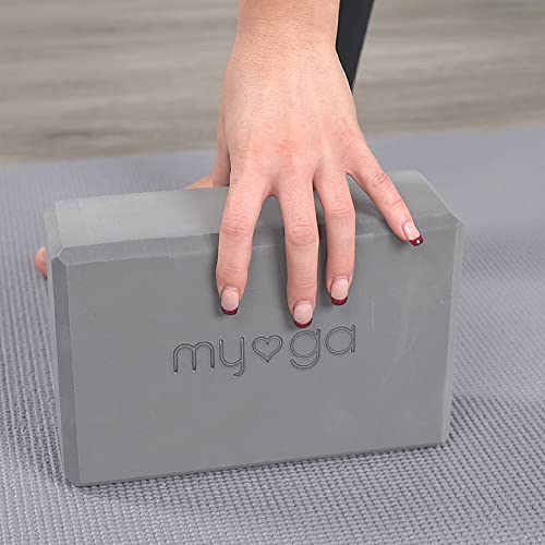 MYGA Yoga Block,Lightweight EVA Foam Yoga Brick,High Density Non-Slip Block for Yoga Poses, Pilates, Balance and Flexibility - color: Grey, size: One Size