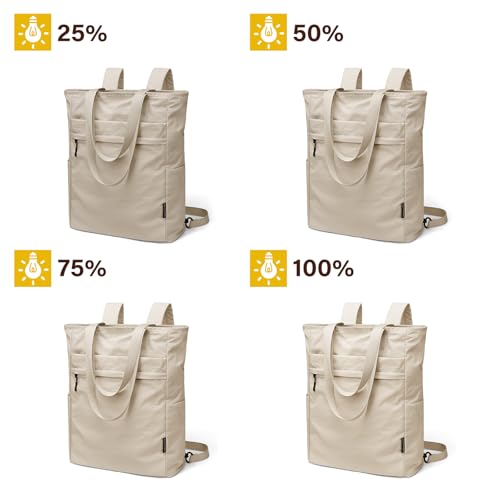 GOLF SUPAGS Foldaway Convertible Tote Backpack Lightweight Nylon Daypack for Women Men City Pack Versatile Backpack for Leisure Travel, Apricot - color: Apricot