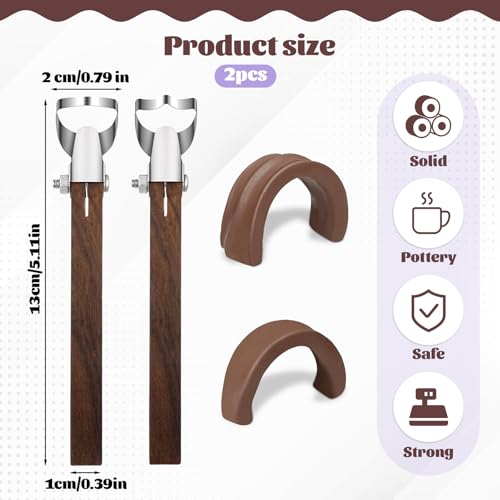 2Pcs Sculpture Scraper Pottery Handle Making Tool Pottery Carving Tool | Potterys Trimming Tools Polymer Clay Sculpting Tools for Ceramic Sculpture Craft Teacup Mug Cup Handle Making