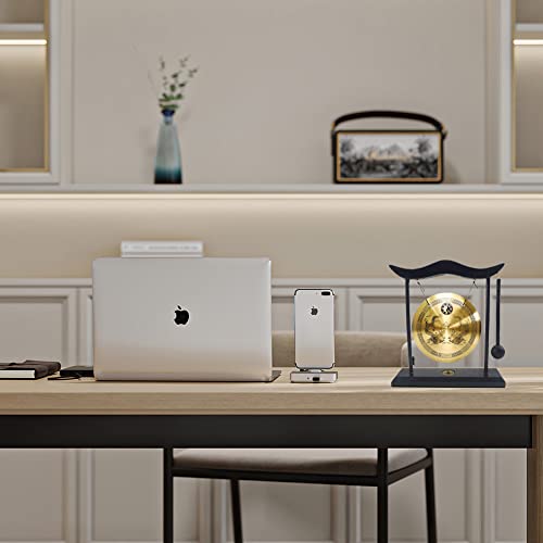 Hooshing Brass Gong Desktop Zen Art Feng Shui Decor, Dragon Pattern - style: Double Dragon
