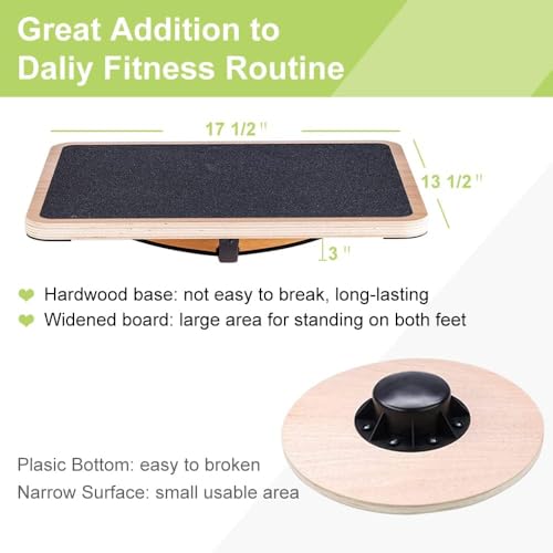 StrongTek Slant Board & Balance Board Set – Wooden Incline Board with Adjustable Angles + Rocker Board for Core Strength, Stability, Stretching, Squats, and Rehab Training