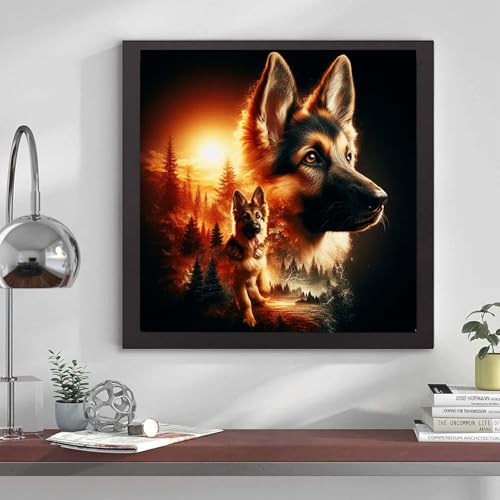 COHAYISY Dog Diamond Art Painting Kits for Adults, Animal 5D Full Drill Gem Dots Art and Crafts for Gift Home Wall Decor 12x12 in - color: 26-73 Dog